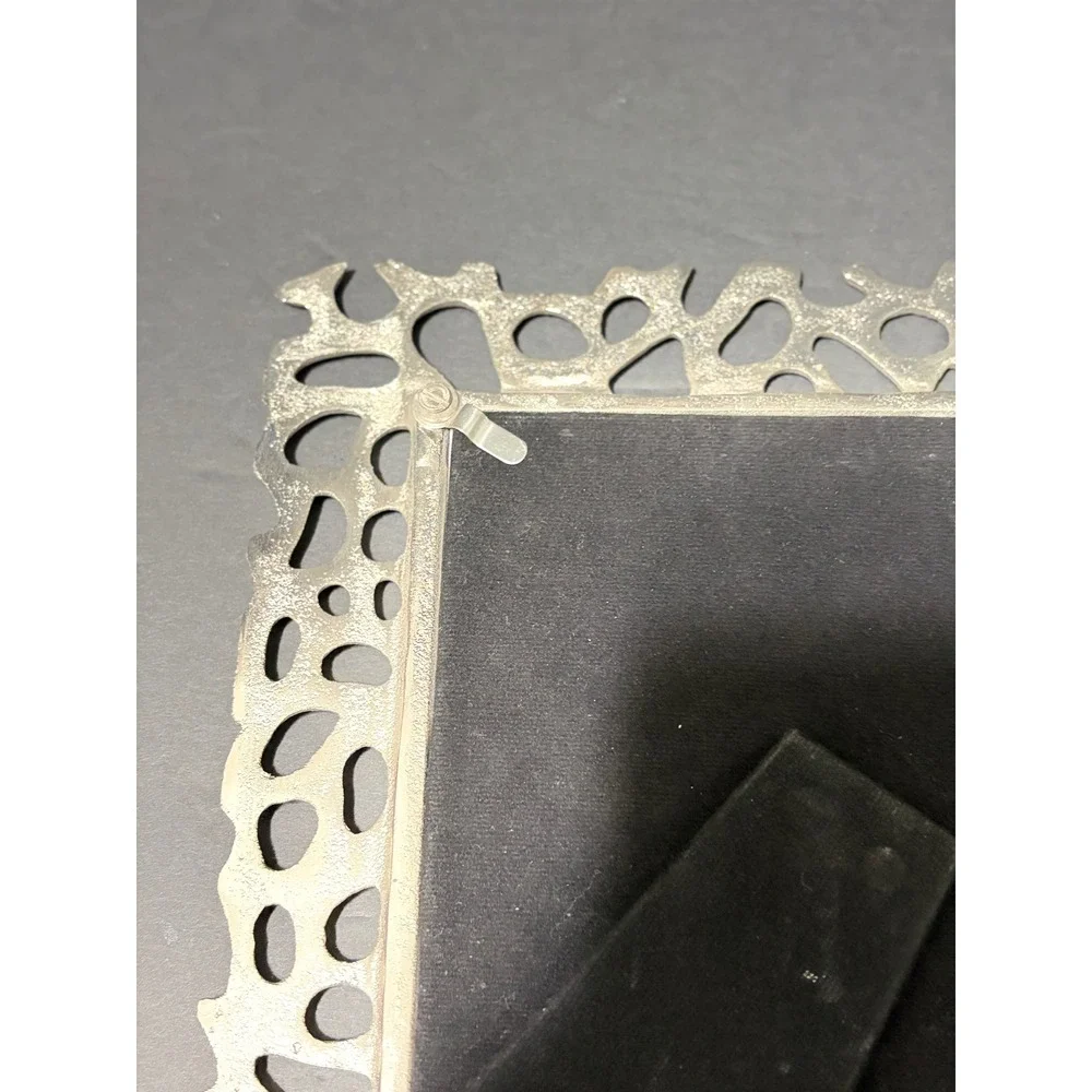 Artisan Collection Silver Openwork Coral Photo Frame 5x7 Handcrafted India